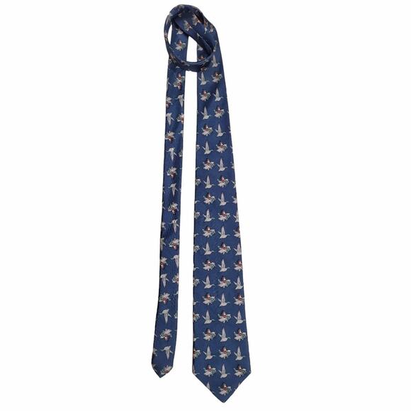 BALANCINE Vintage Men's Tie Navy Mickey Mouse Flying High Disney Accessories - Picture 1 of 5